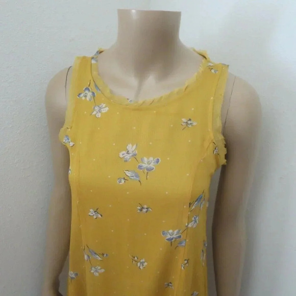 NWT Abercrombie Floral Swing Dress XXS Yellow - Picture 3 of 6